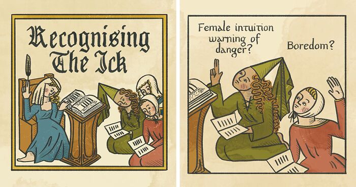 Medieval Humor Meets Modern Dating In 'Recognising The Ick' By Clarice Tudor (17 Pics)