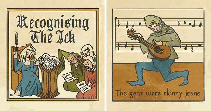 Clarice Tudor’s Medieval-Style Comics Turn Modern Dating Woes Into Hilarious Art (17 Pics)