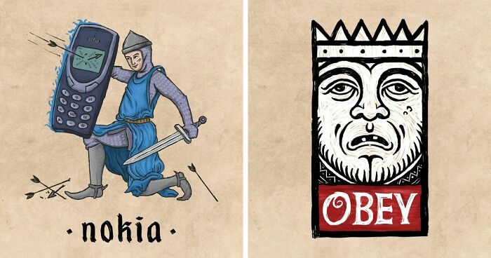 Artist Reimagined Popular Logos As If They Existed In The Middle Ages (26 New Pics)