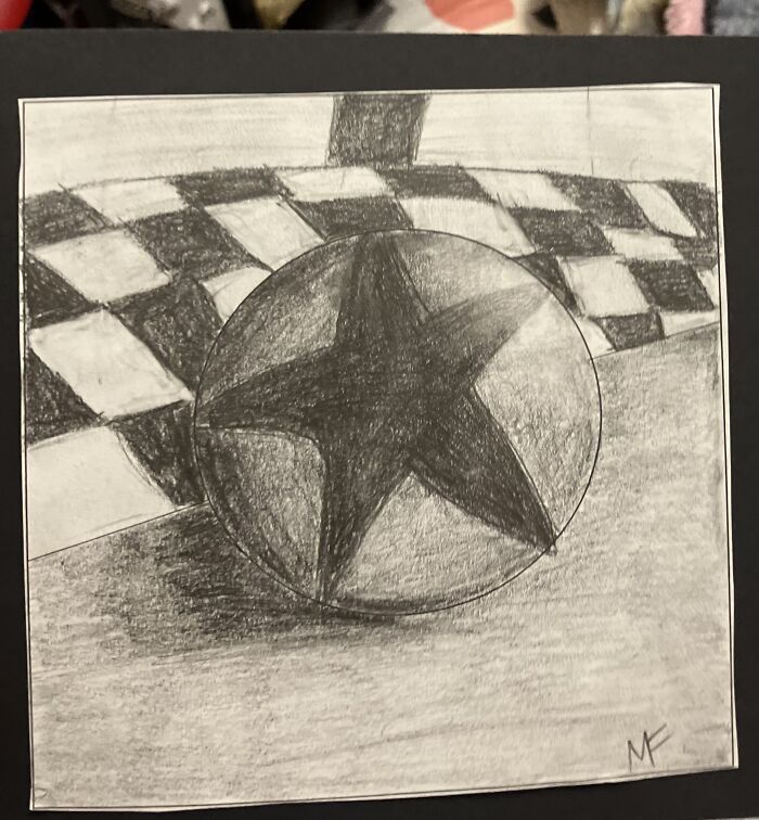 I Made This With Pencils And We Were Learning How To Shade And This Got Into An Art Show