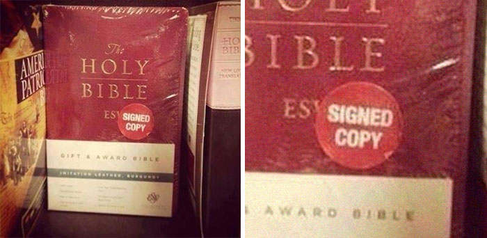 Copia Firmada De La Biblia