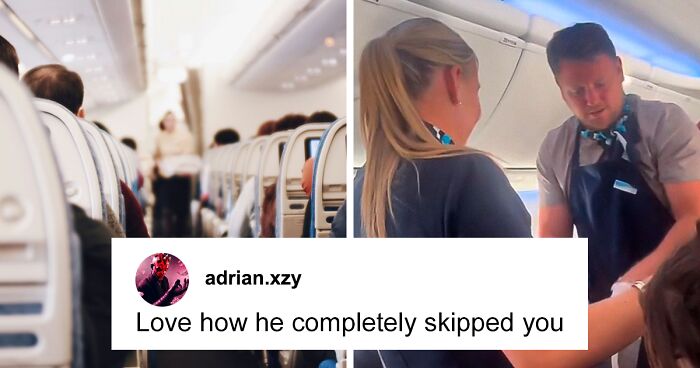 Passenger Baffled After Boyfriend Volunteers To Pick Up Trash With Flight Attendant