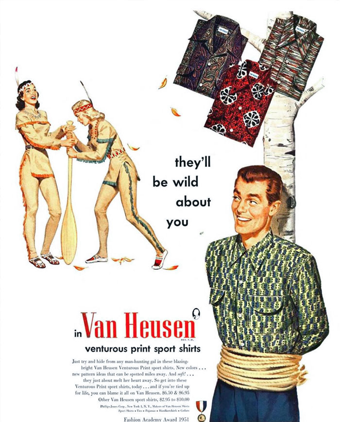 "They'll Be Wild About You In Van Heusen Venturous Print Sport Shirts" (1951)