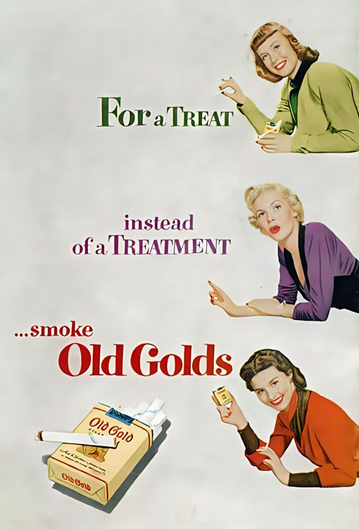 1951 Ad For Old Gold Cigarettes. There's Some Horrific Irony With This One