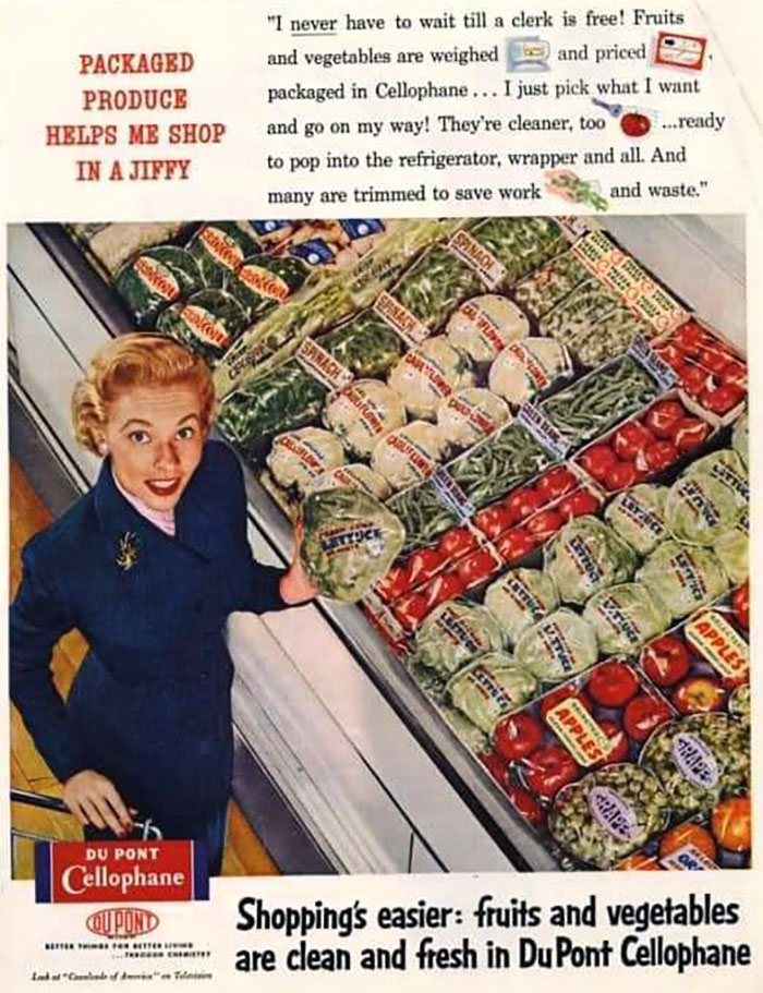 Vintage Plastic Packaging Ad For DuPont