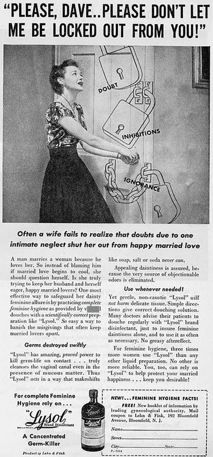 Creepy Old Lysol Advertisement