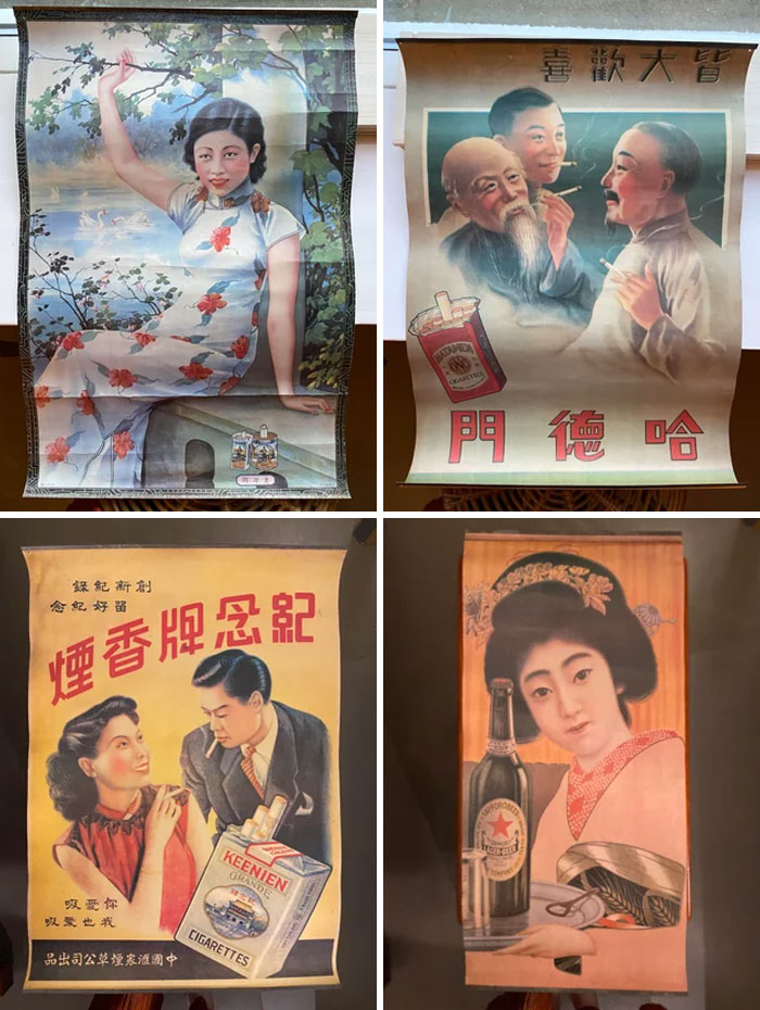 Beautiful Old Cigarette And Beer Advertising Posters