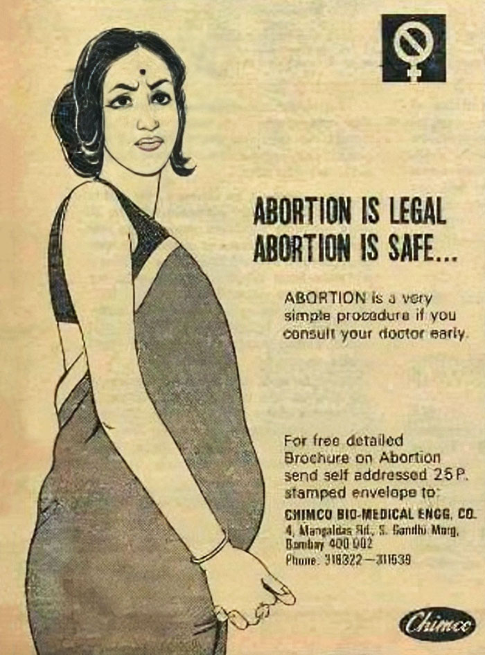 1970s Indian Ad On Abortion