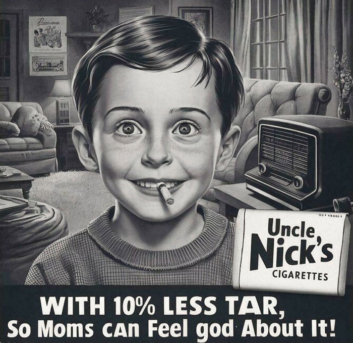 1951 Ad For Uncle Nick's Cigarettes For Kids