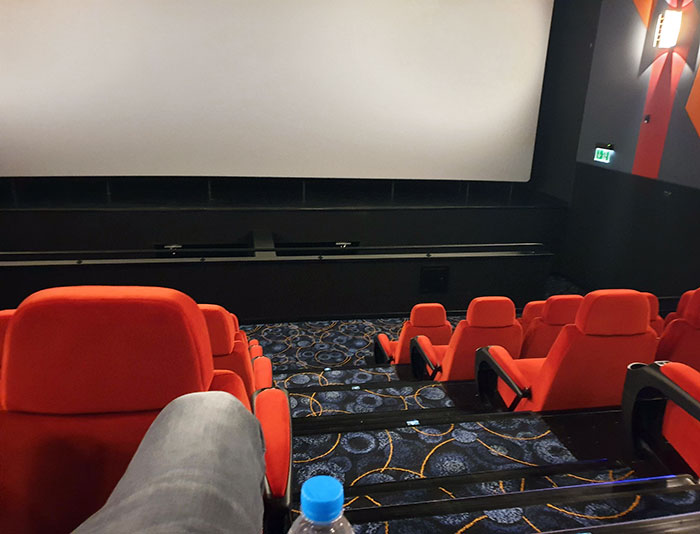 The New Cinema In My City Has Stairs Exactly In The Middle Of The Screen, Forcing Everyone To Sit To The Side