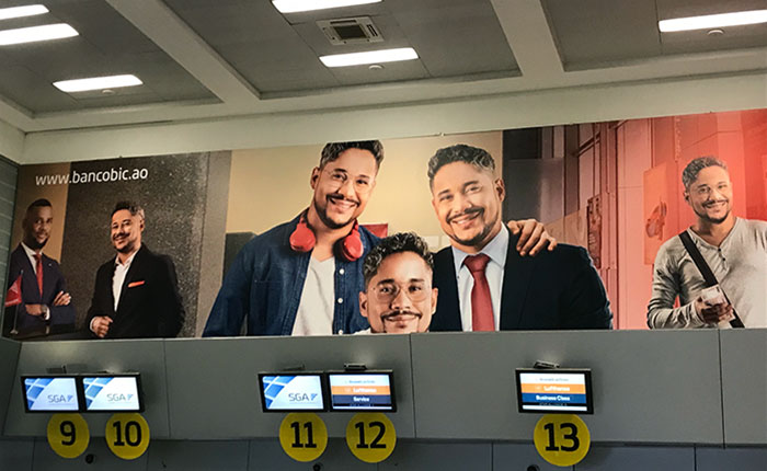 Spotted At An Airport In Angola. I Guess This Guy Just Checked All The Boxes So They Used Him 5 Times