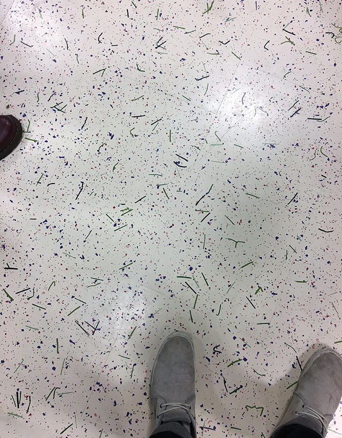 This Floor Looks Like It Has Grass Cutting All Over It