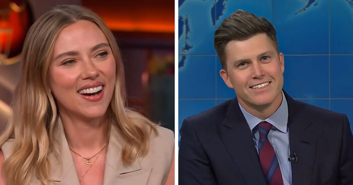 “It Is Brutal” Scarlett Johansson Says Colin Jost’s SNL Joke Made Her “Black Out”