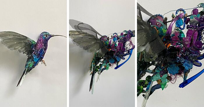 Artist Transforms Trash Into Unique Sculptures That Change Depending On The Angle You Look At Them (15 Pics)