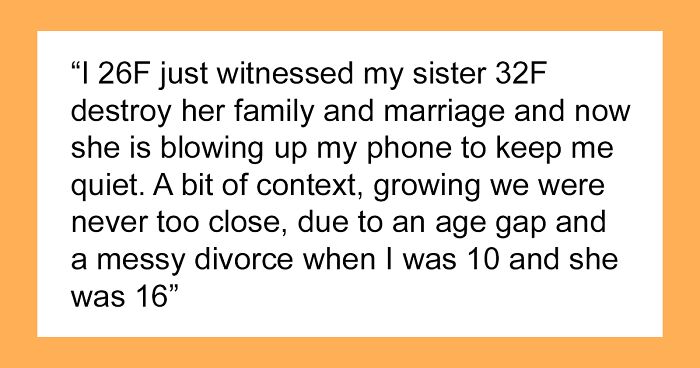 Woman Walks In On Married Sister Having An Affair, Considers Telling Her Husband Despite Her Pleas