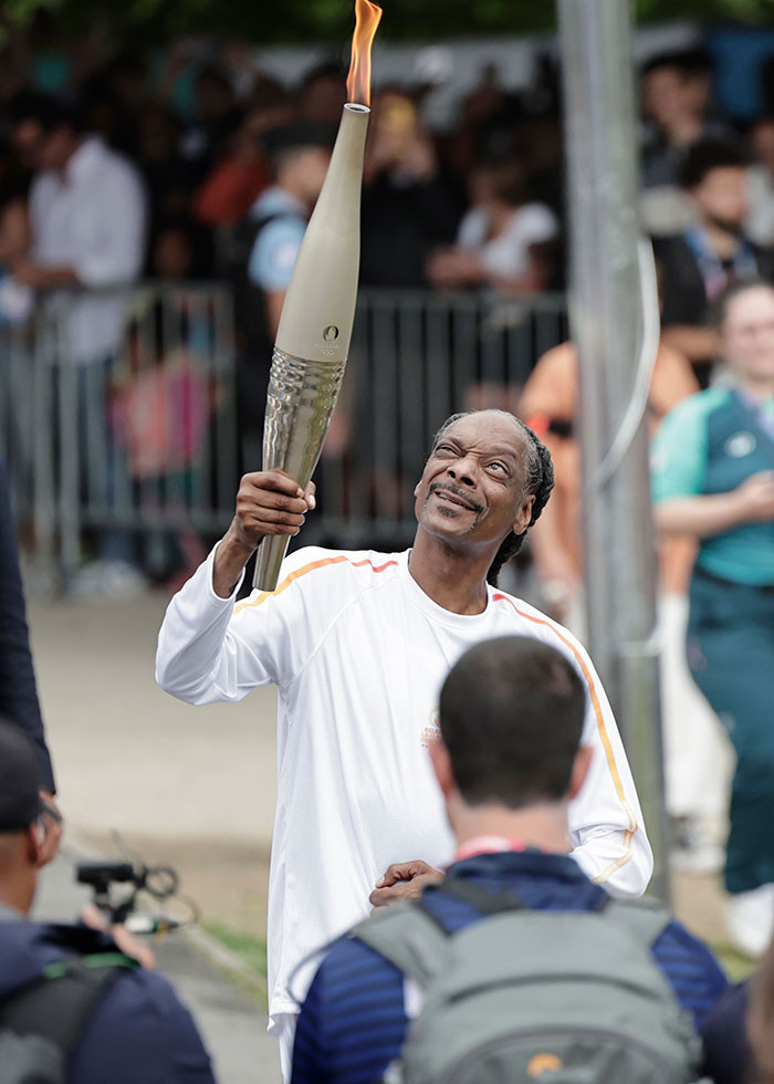 Snoop Dogg Carries Olympic Torch For Paris 2024 Games As "Special Correspondent"