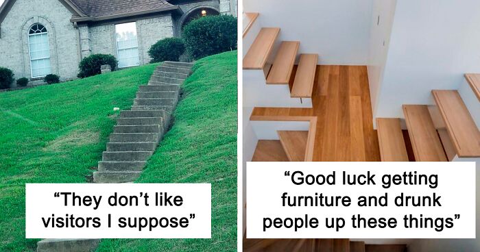 80 Epic Stair Design Fails Have Probably Caused Some Serious Injuries (New Pics)