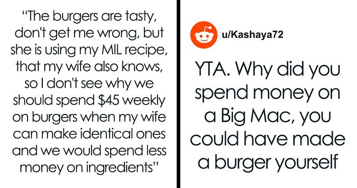 Wife Wants To Support Pregnant Sister's Work, Buys Burgers From Her Weekly, Husband Not On Board