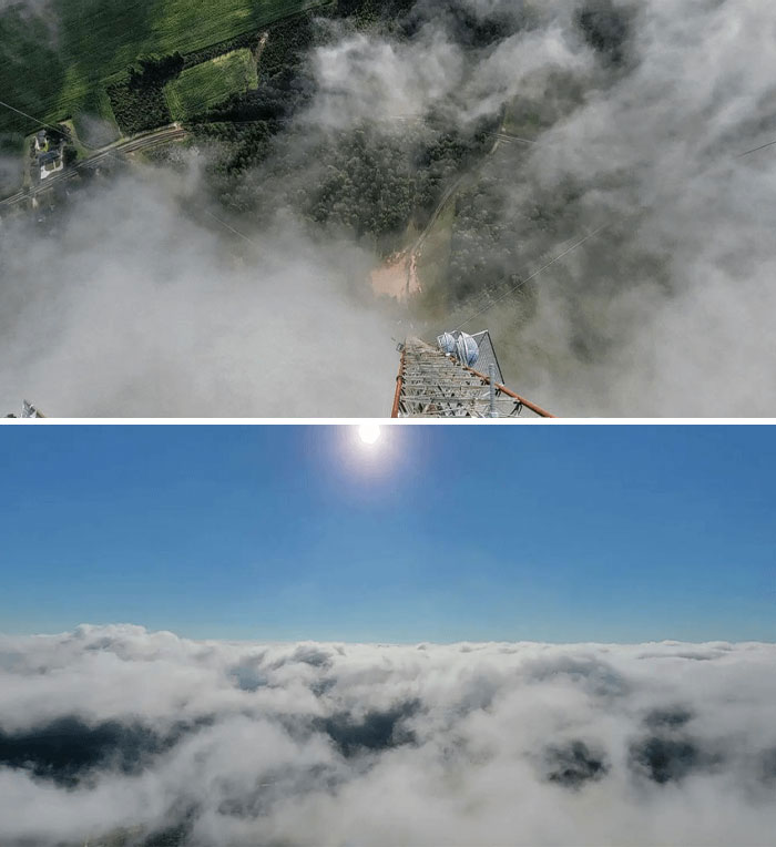 These Are Pictures From My Job On A 2000-Feet-Tall Radio Tower, Working For Maintenance, The Views Are Incredible