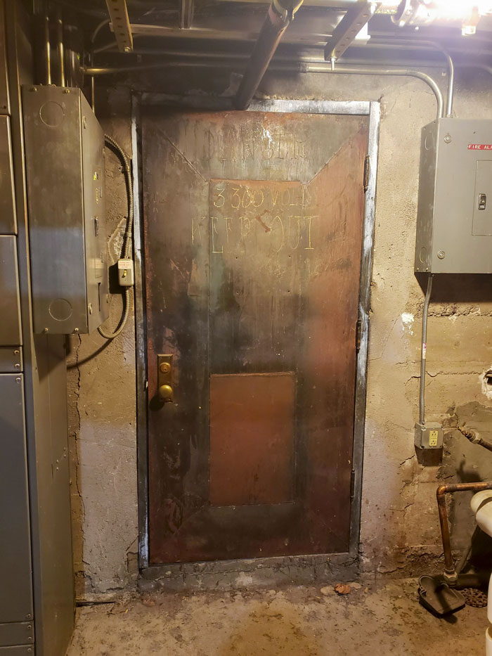 These Rusted Doors In The Tunnels At The University Where I Work. What Horrors Do They Keep Sealed Away?