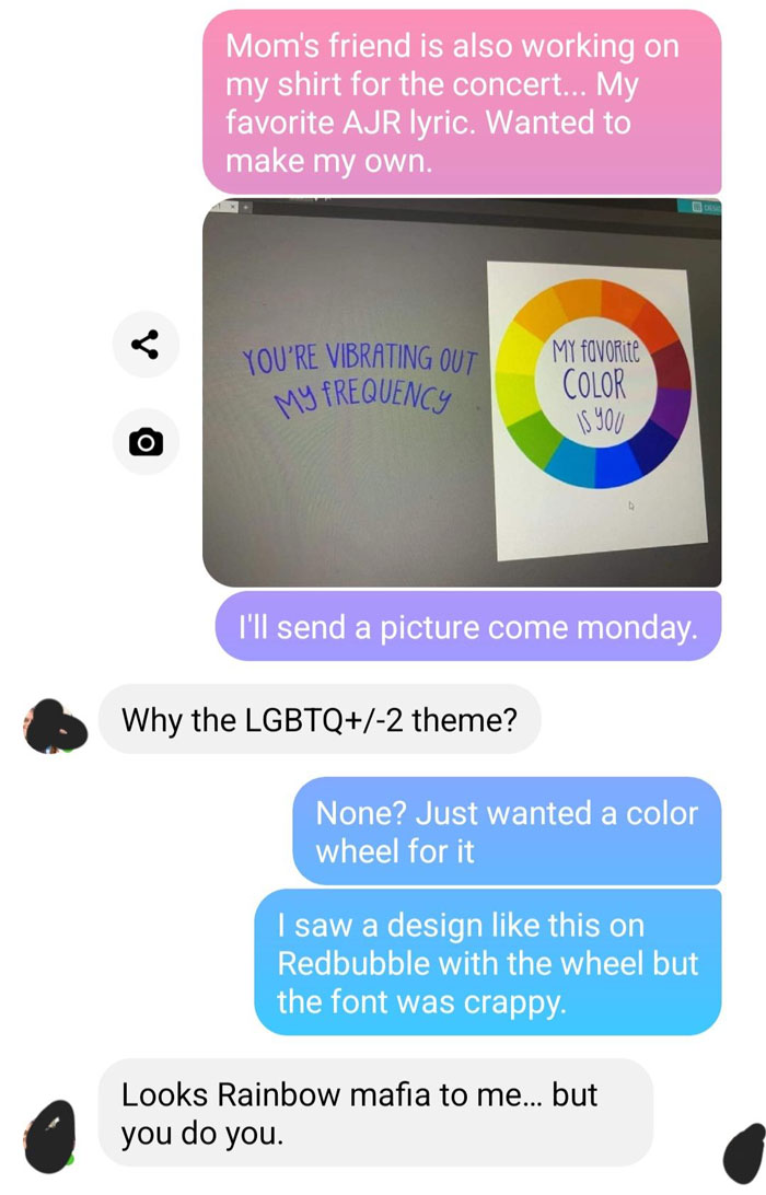 Gotta Love My Homophobic Dad. I Wasn't Even Intentionally Making An LGBTQ+ Design, Just Wanted A Rainbow