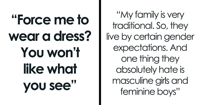 Traditional Family Tries To Make Closeted Trans Man Wear A Dress, Hates The Result As He Got Buff