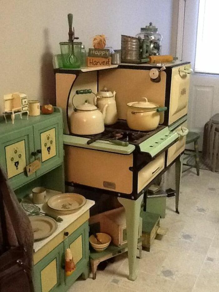 Some Of My Vintage Kitchen Collection- - It’s All Cream/Green In Color!