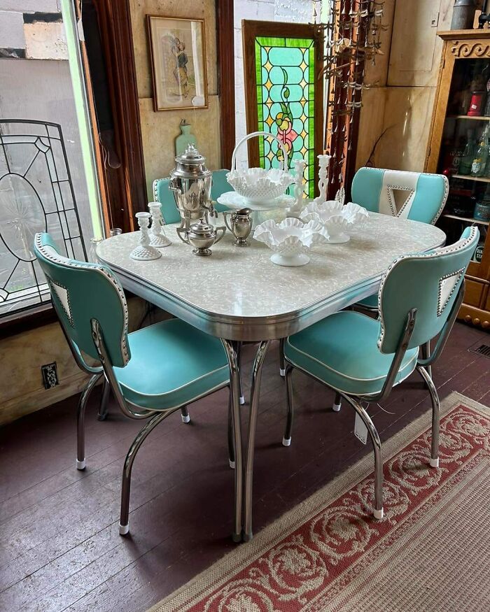 Vintage Dining Set That I Restored That Is Up For Sale At The Antique Store In My Hometown