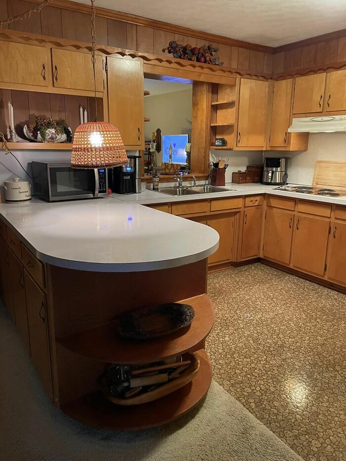 This Is My Mom’s 1966 Kitchen And Dining Area. Still In Pristine Condition. Dishwasher Was Added Later By Removing A Cabinet Under The Oven