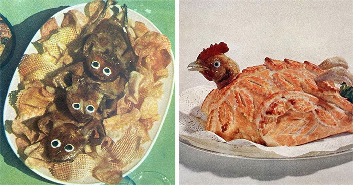 30 Hilariously Bizarre Vintage Food Pics That Prove People’s Creativity Had No Limits Back Then