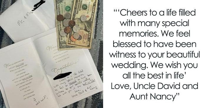 Couple Sneaks Into Random Wedding With 11 Dollar And 54 Cent Gift, Leaving Spouses In Stitches