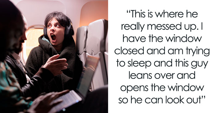 Stinky Guy Keeps Leaning On Woman During Flight, She Just About Starts Screaming At Him