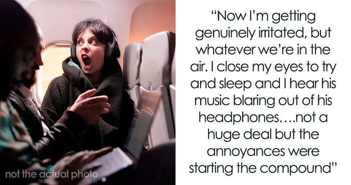 Stinky Guy Keeps Leaning On Woman During Flight, She Just About Starts Screaming At Him