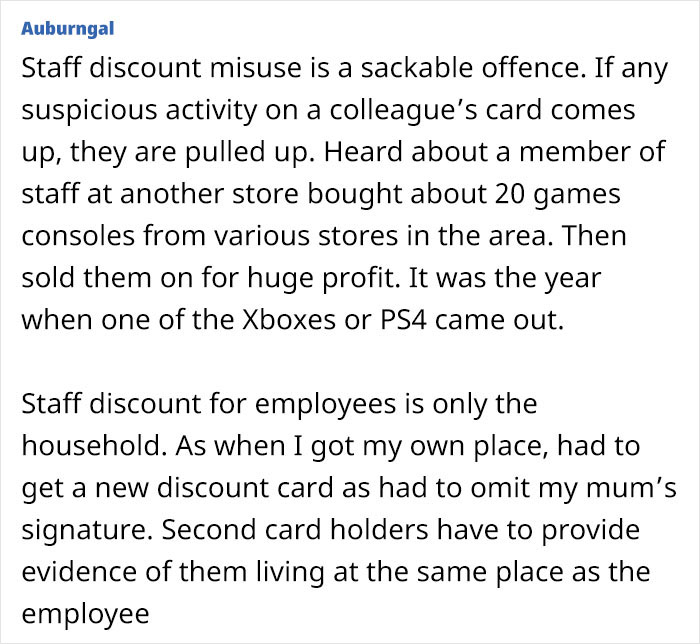 Relatives Harass Woman By Constantly Using Her Staff Discount At Luxury Store, She Has Had Enough