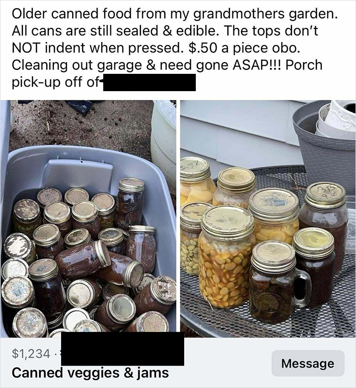 Can I Interest You In Some 28 Year Old Home Canned Veggies From A Stranger’s Garage?