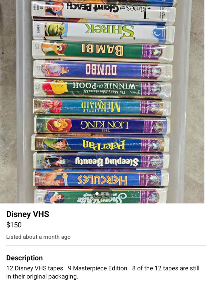 Another Case Of People Thinking Disney VHS Tapes Have Value