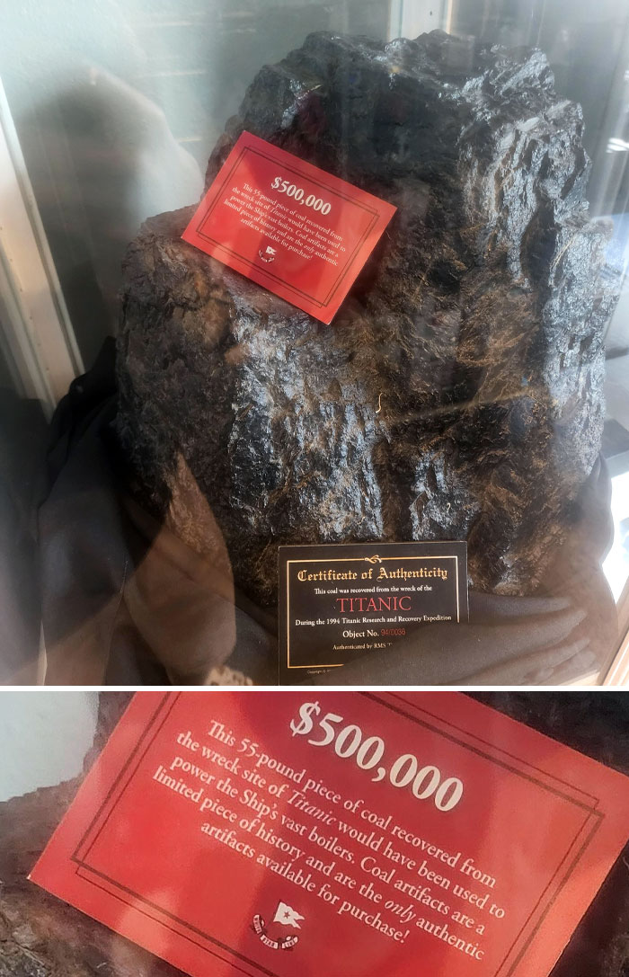 The Titanic Museum In Orlando Is Selling A Huge Piece Of Coal From The Titanic For 500,000 Dollars