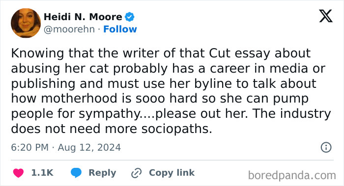 “Psychopath” Mom Exposes Her Own Neglect Towards Her Cat In A Viral Op-Ed, Sparks Outrage