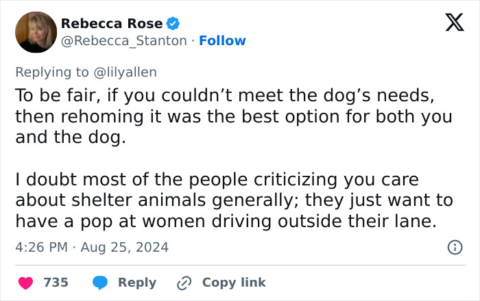 Lily Allen Refuses To Back Down After Receiving Backlash For “Dumping” Dog That Ate Her Passport