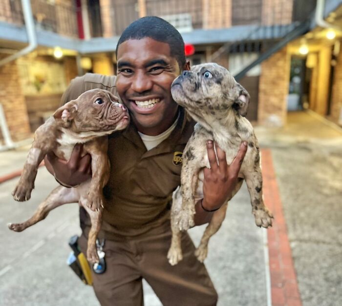 UPS Guy Takes Selfies With All The Neighborhood Dogs While Delivering Parcels (28 New Pics)