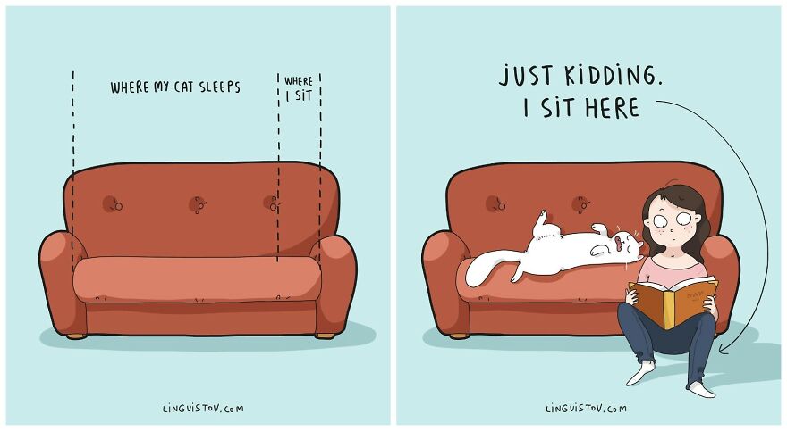 Artist Creates Funny Comics Capturing The Essence Of Living With A Cat (53 New Pics)