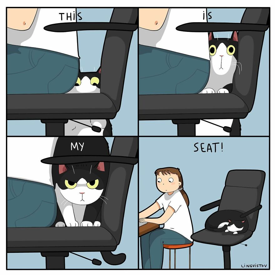 Artist Creates Funny Comics Capturing The Essence Of Living With A Cat (53 New Pics)