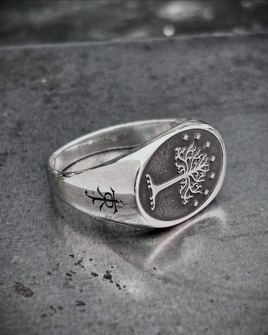 Middle Earth Silver Ring I Made Recently!