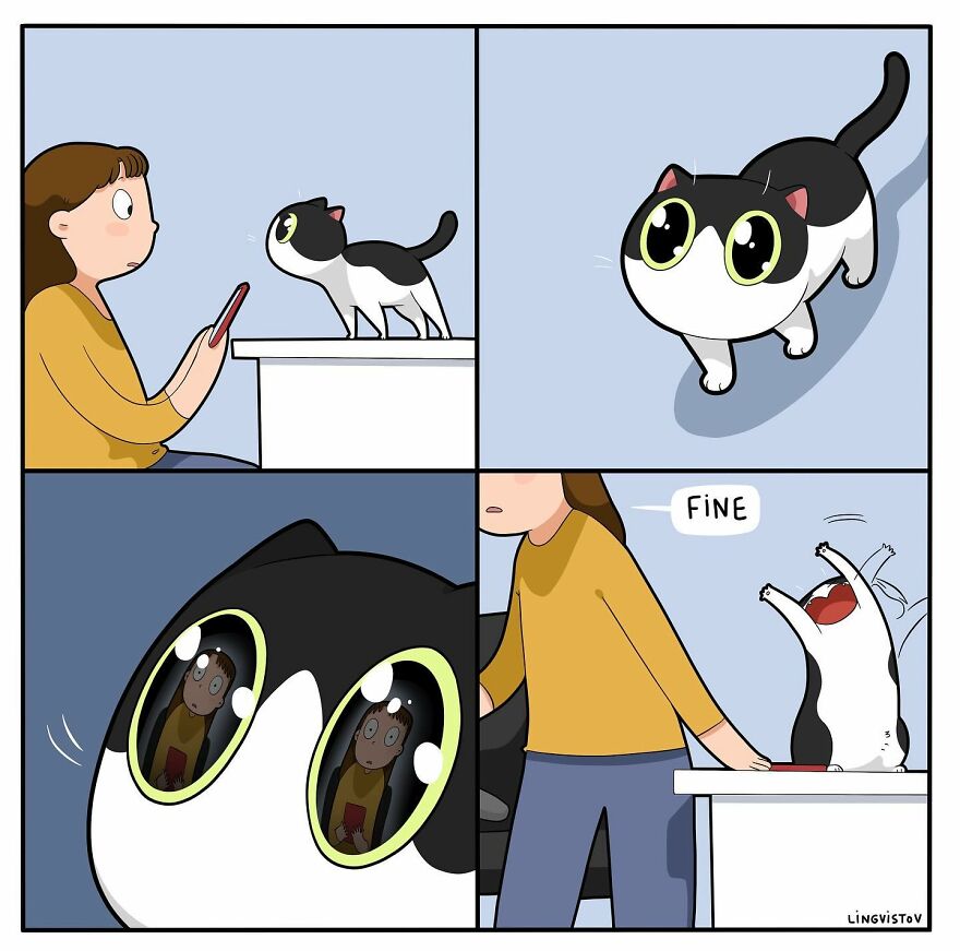 Artist Creates Funny Comics Capturing The Essence Of Living With A Cat (53 New Pics)