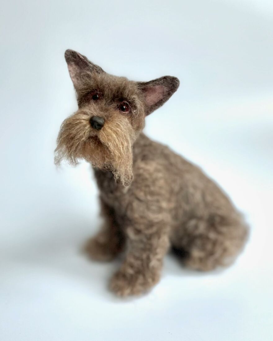 Needle-Felted Wonders: Curly Jo Hobbs Crafts Realistic Miniature Dogs And Donkeys