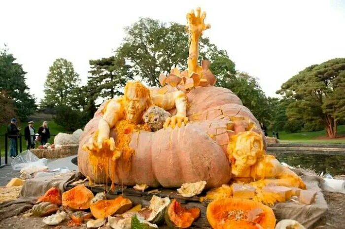 Zombie-Infested Pumpkin By Sculptor Ray Villafane