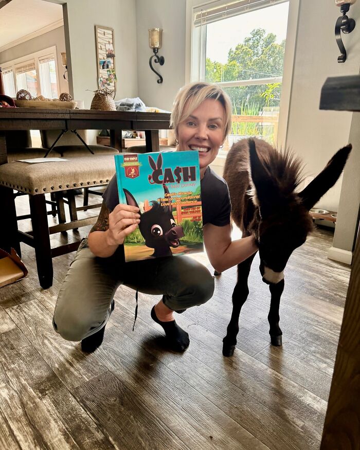 This Couple Rescued A Donkey From His Violent Mom And Now He Lives As A Beloved House Pet