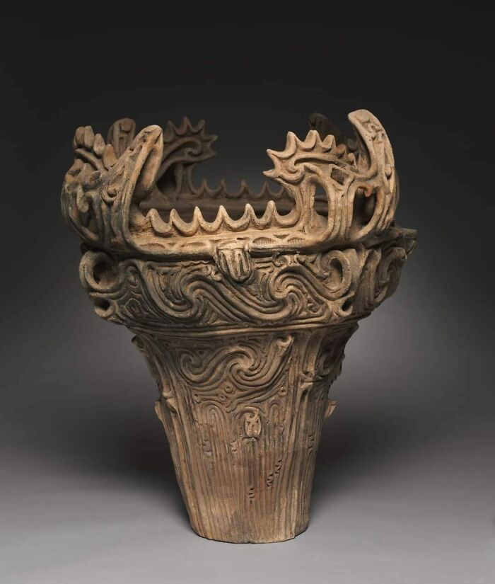 Circa 2500 Bc, A Fire-Flame Cooking Vessel (Ka'en Doki) From Ancient Japan