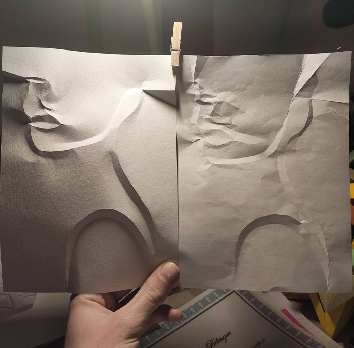 The Evolution Of My Final Take On An Origami Portrait Compared To My First Attempt. Practice Makes Perfect, As We Say