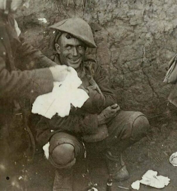 A Photo Of A Possibly Shell-Shocked Soldier During Wwi